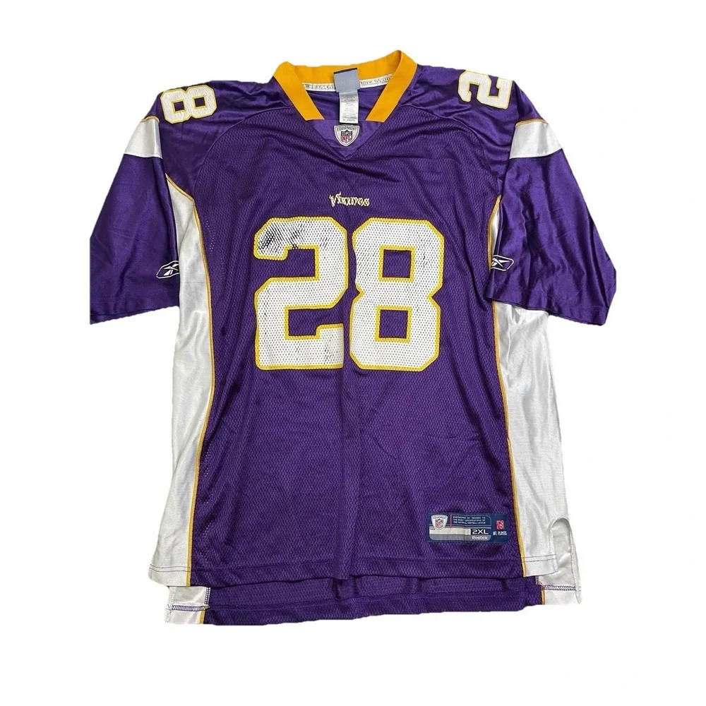 Vintage‎ Reebok NFL Minnesota Vikings Adrian Peterson #28 Jersey 2XL